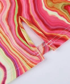 Own Saviour Red Marble Swirl Mini Dress