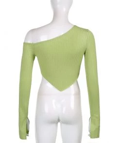 Own Saviour Green Cold Shoulder Point Crop New In