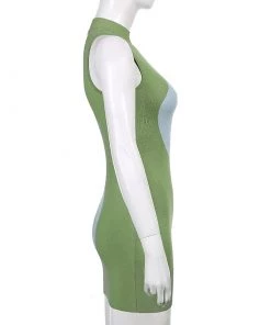 Own Saviour Blue Green Splice Yin Dress New In