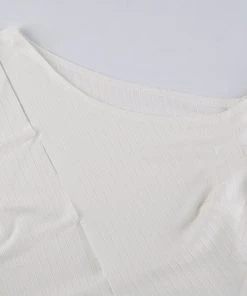 Own Saviour White Cold Shoulder Point Crop New In