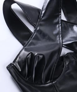 Own Saviour Faux Leather Cross Crop