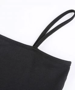 Own Saviour Tees + Tops Choker Shoulder Black Crop