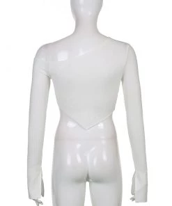 Own Saviour White Cold Shoulder Point Crop New In