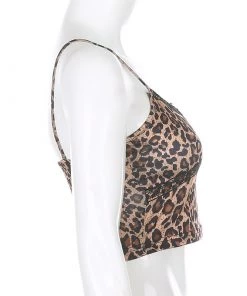 Own Saviour Tees + Tops Leopard Bow Cami Crop