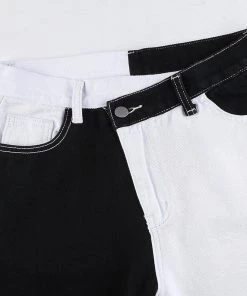 Own Saviour Slant Front Splice Jeans Pants