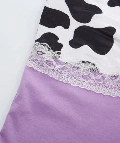 Own Saviour Cow Frill Cami Crop Tees + Tops