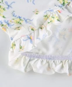 Own Saviour Floral Tie Cami Crop Tees + Tops