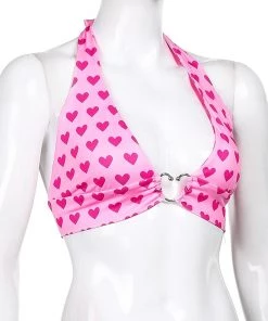 Own Saviour Heart Ring Halter Crop New In