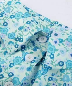 Own Saviour Tees + Tops Floral Button Crop Shirt