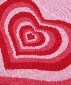 Own Saviour Red/Green/Brown Knit Heart Tank New In