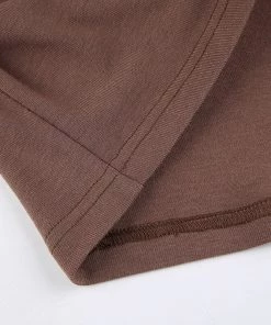 Own Saviour Tees + Tops Brown Crop Shirt