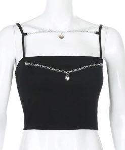 Own Saviour Chain Heart Cami Crop