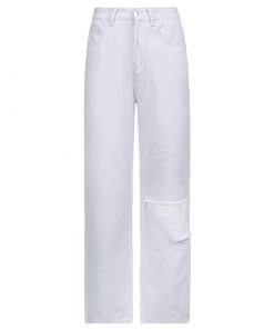 Own Saviour White Split Cut Jeans