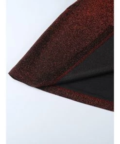 Own Saviour Red Shimmer Split Dress