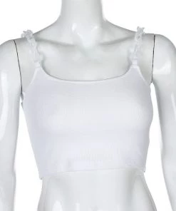 Own Saviour White Chunky Chain Strap Crop