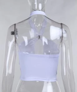 Own Saviour Tees + Tops White Y2K Cowl Crop