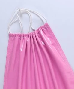 Own Saviour Pink Faux Leather Halter Mini Dress