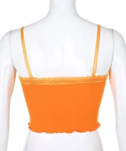 Own Saviour Neon Lace Frill Cami Crop New In