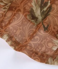 Own Saviour Brown Leaf Mesh Crop New In