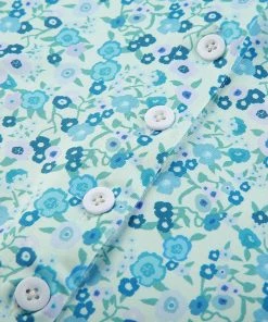 Own Saviour Tees + Tops Floral Button Crop Shirt