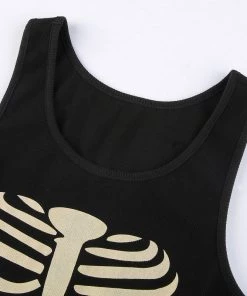 Own Saviour Skeleton Ribs Tank Crop New In