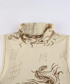 Own Saviour Dragon Turtleneck Tank New In