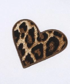 Own Saviour Tees + Tops Leopard Heart Raglan Crop