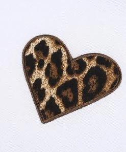 Own Saviour BWN Leopard Heart Raglan Crop Tees + Tops