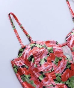 Own Saviour Floral Frill Cami Corset Crop