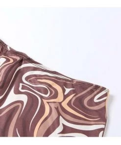 Own Saviour New In Brown Swirl Midi Skirt