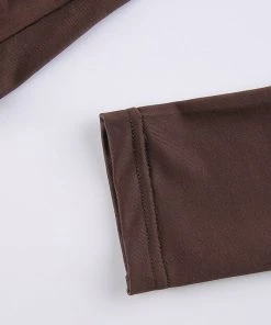 Own Saviour Brown Ruched Shirt Crop New In