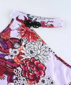 Own Saviour Tees + Tops Black Asymmetrical Dragon Halter