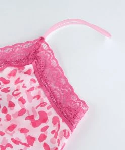 Own Saviour Colour Leopard Frill Cami Crop