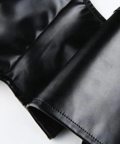 Own Saviour Faux Leather Corset Cami Tees + Tops