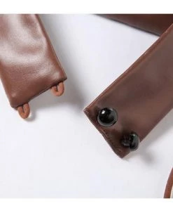 Own Saviour Tees + Tops Brown Faux Leather Crop