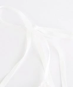 Own Saviour Tees + Tops White Frill Bow Crop