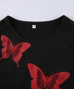 Own Saviour Black Butterfly Tank Crop New In