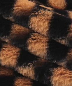Own Saviour Checkerboard Faux Fur Jacket