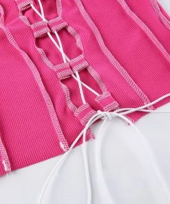 Own Saviour Contrast Tie Up Crop New In