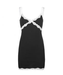 Own Saviour Lace Trim Blue Dress