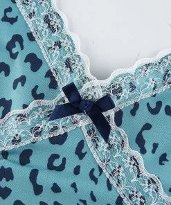 Own Saviour Tees + Tops Leopard Bow Cami Crop