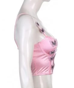 Own Saviour New In Satin Butterfly Corset Crop