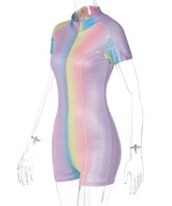Own Saviour Rainbow Shimmer Playsuit Bodysuits