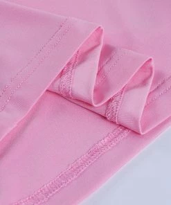 Own Saviour Pink Tie Halter Crop Tees + Tops