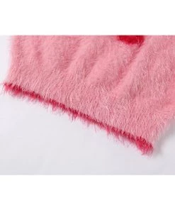 Own Saviour Fuzzy Cherry Knit Crop New In