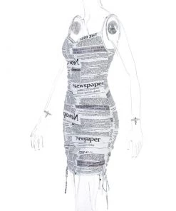 Own Saviour Dresses + Sets Newspaper Ruched Dress