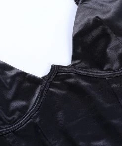 Own Saviour Black Satin Cami Crop New In