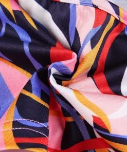 Own Saviour Bright Paisley Ruched Halter Crop