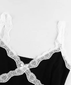 Own Saviour Lace Trim Blue Dress