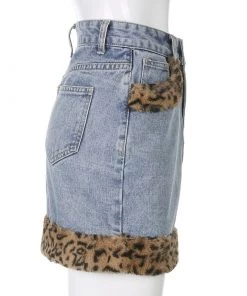 Own Saviour Leopard Faux Fur Mini Skirt Skirts